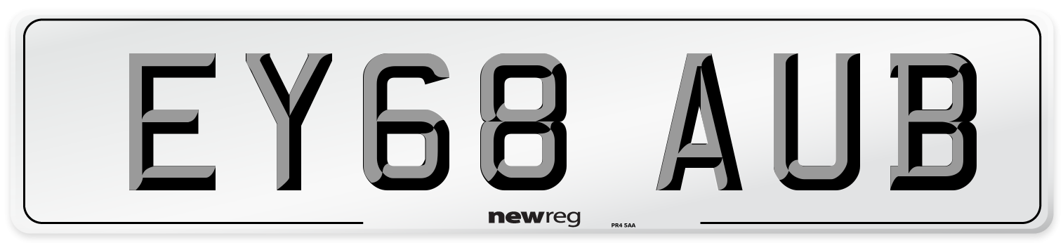 EY68 AUB Number Plate from New Reg